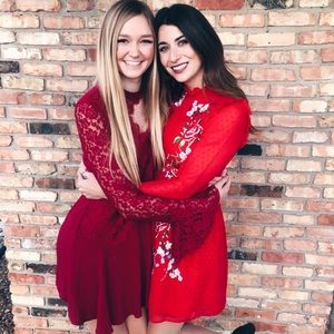 ASOS Pretty Embroidered Mini Dress